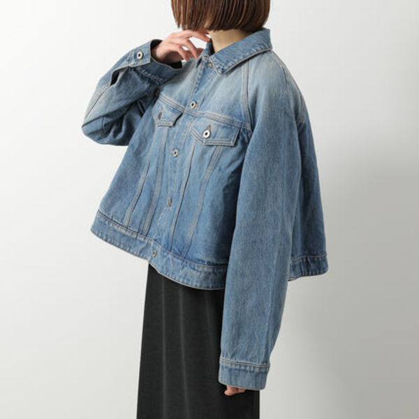 LOEWE デニムジャケット S359Y50X95 アナグラムロゴパッチ