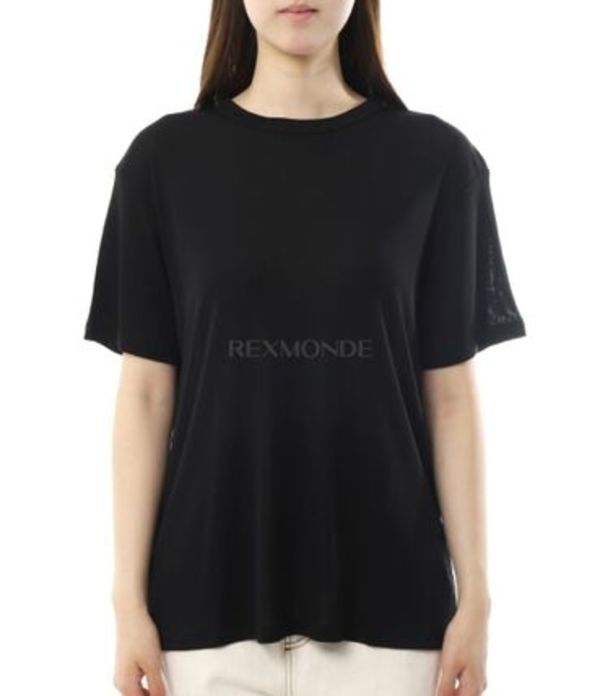 STUDIO NICHOLSON| (ROND JERSEY SHORT SLEEVE T-SHIRT BLA