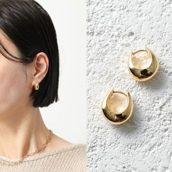 TOMWOOD フープ ピアス E39HSNA01S925 9K Ice Hoop Small Gold