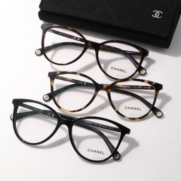 CHANEL メガネ 3446 バタフライ型 セルフレーム