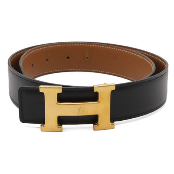 エルメス Hベルト Hバックル リバーシブル レザー ブラック 黒