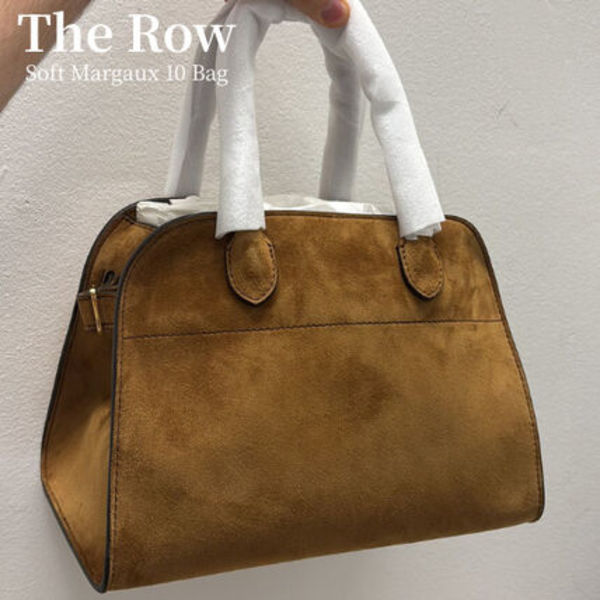 《希少》The Row◆Soft Margaux 10 スエード ハンドバッグ CIDER