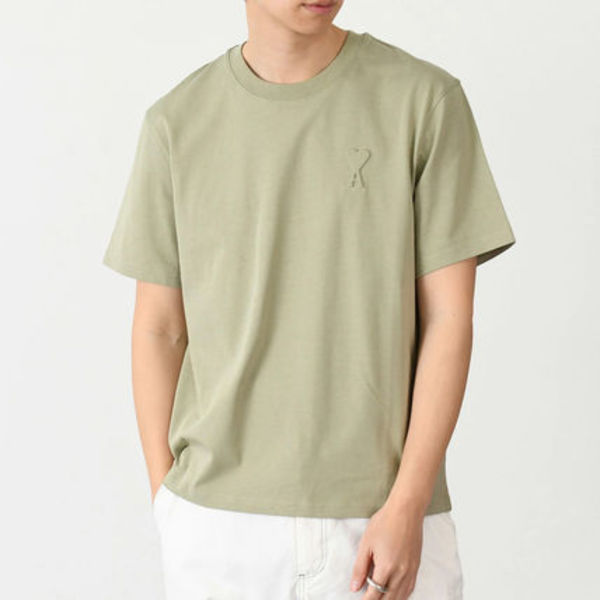 【国内即発】AMI PARIS コットン ヘビージャージー Tシャツ