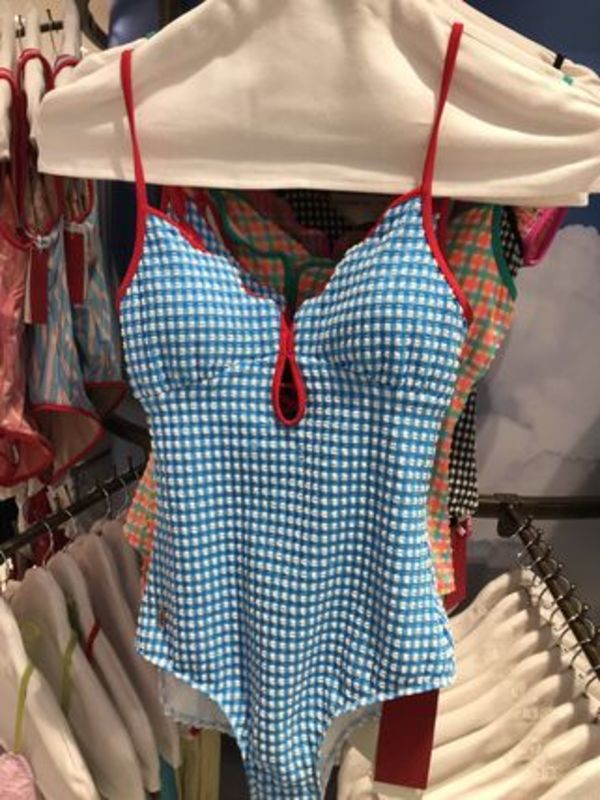 APRILPOOLDAY 水着チェックワンピース 可愛いです!