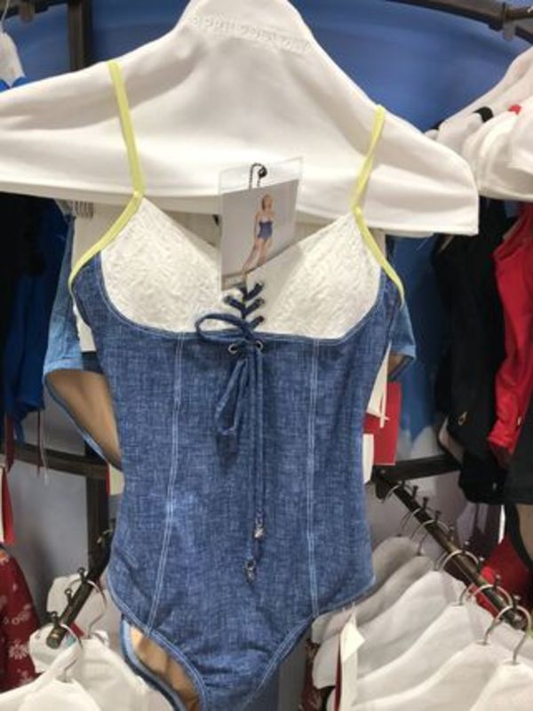 APRILPOOLDAY 水着 ワンピース デニム色 Cute!!