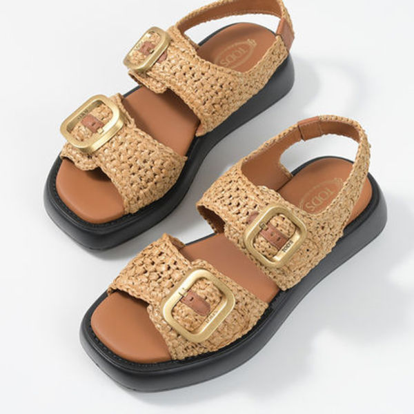 【国内即発】TOD'S ラフィア サンダル