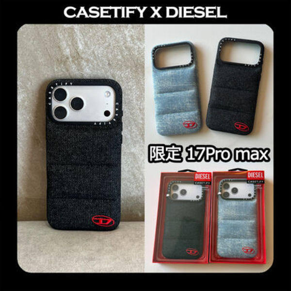 [DIESEL x CASETiFY] DIESEL Black Denim Puffer Phone Case