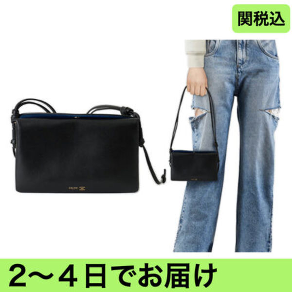 CELINE トリオ フラップ ショルダーバッグ