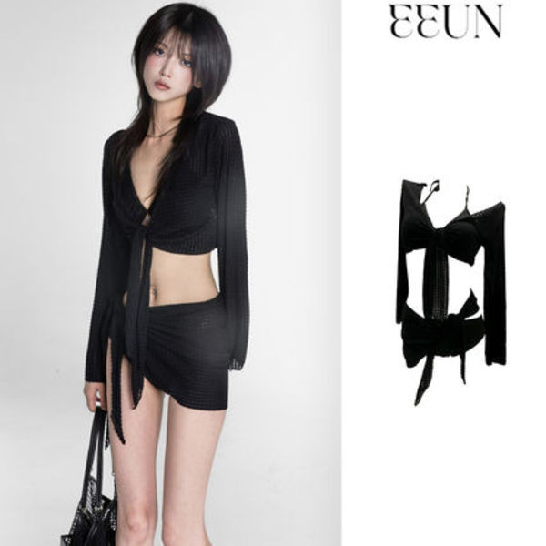 【EEUN】Draw Layered Net Cover Up Bikini