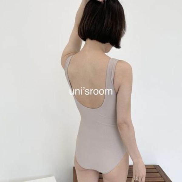 uni's room■2color リブベーシックワンピース水着 SW-SS21-07