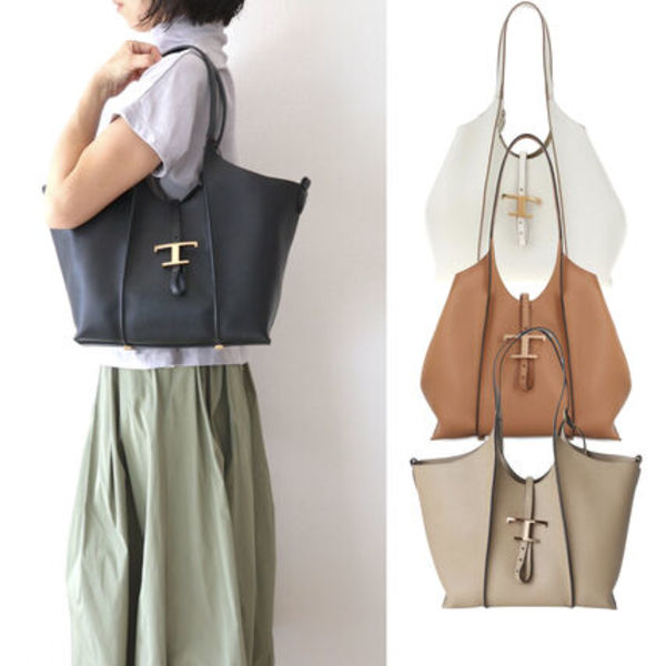 TOD'S トッズ T タイムレス レザー ショッピング スモール