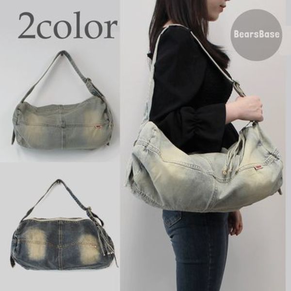 SCULPTOR  Washed Denim Duffle Bag 4BKS198