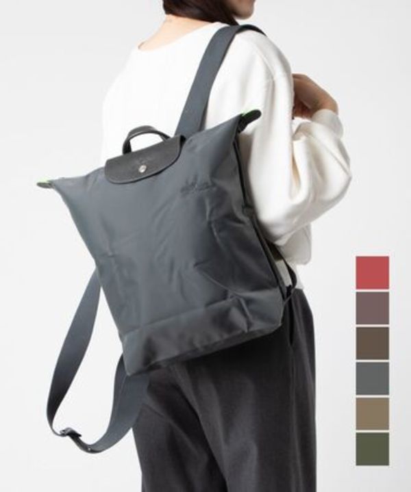 LONGCHAMP Le Pliage Green M バックパック 10284 919
