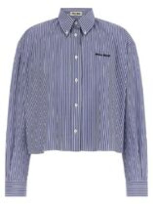 Miu Miu Poplin shirt with logo