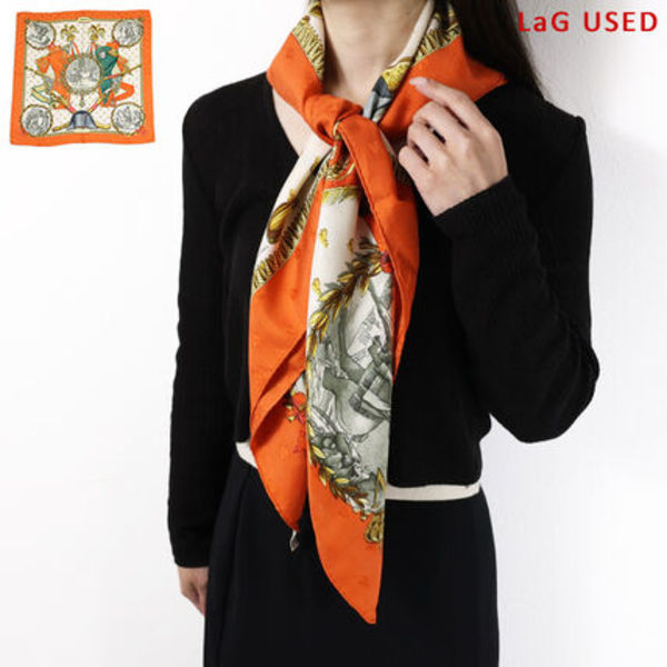 【中古品】HERMES スカーフ カレ90 NAPOLEON H8915
