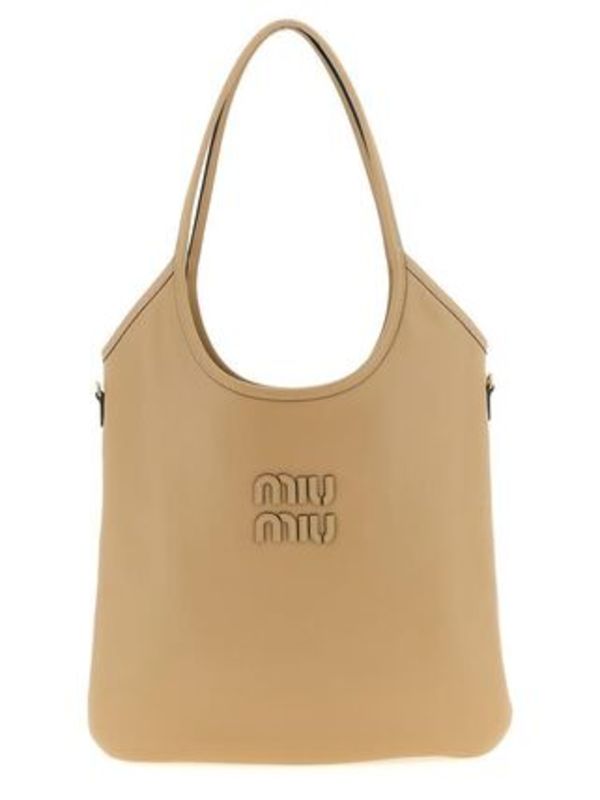 ★MiuMiu★アイビー レザー バッグ★ベージュ系