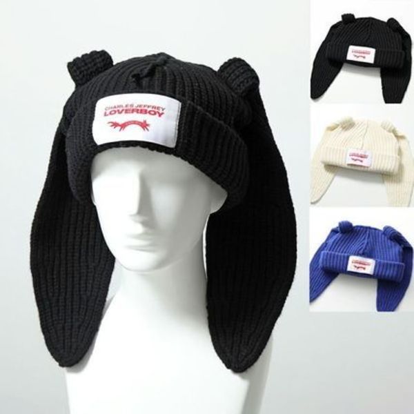 CHARLES JEFFREY LOVERBOY ニット帽 CHUNKY RABBIT BEANIE