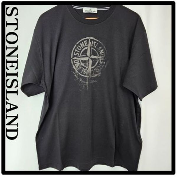 ★送料・関税込★STONEISLAND★コットン 半袖 Tシャツ★BLACK