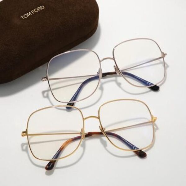 TOM FORD メガネ TF6048-B ティアドロップ型 ブルーライトカット