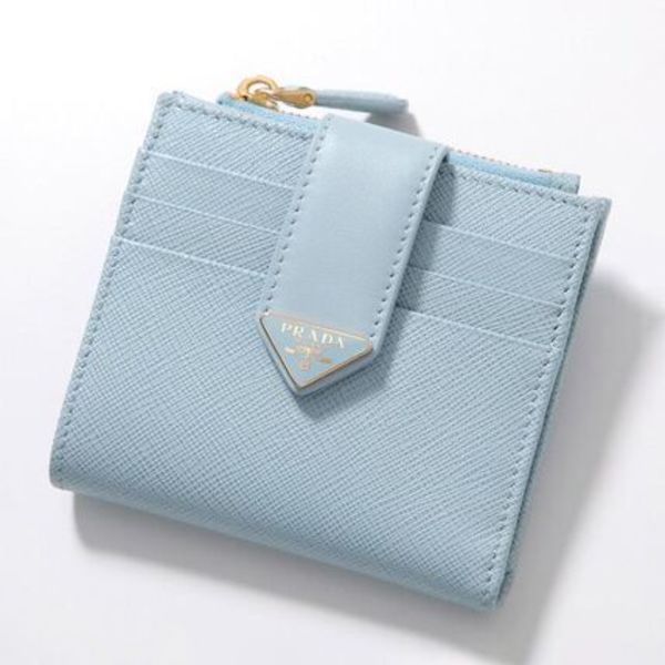 PRADA 二つ折り財布 1ML047 2DYG トライアングルロゴ
