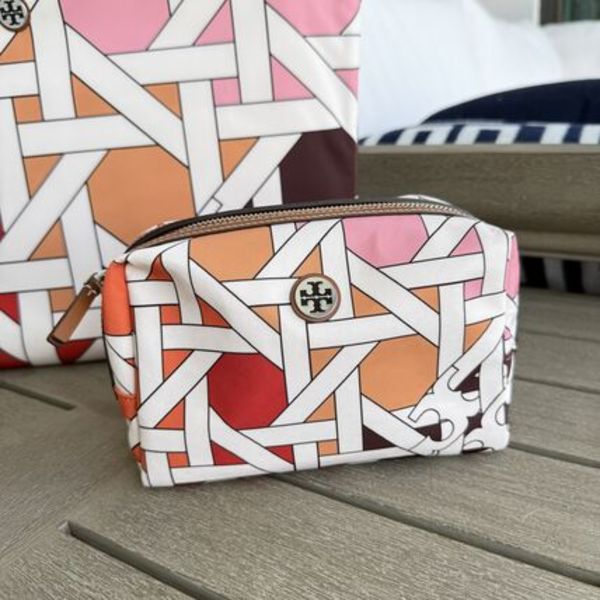 Tory Burch Nylon Basketweave Cosmetic Case ポーチ 175895