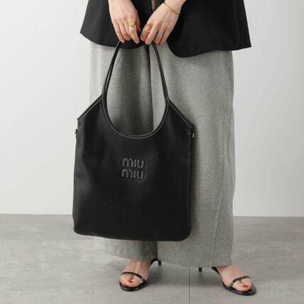 MIUMIU トートバッグ 5BG231 2CRW ロゴ