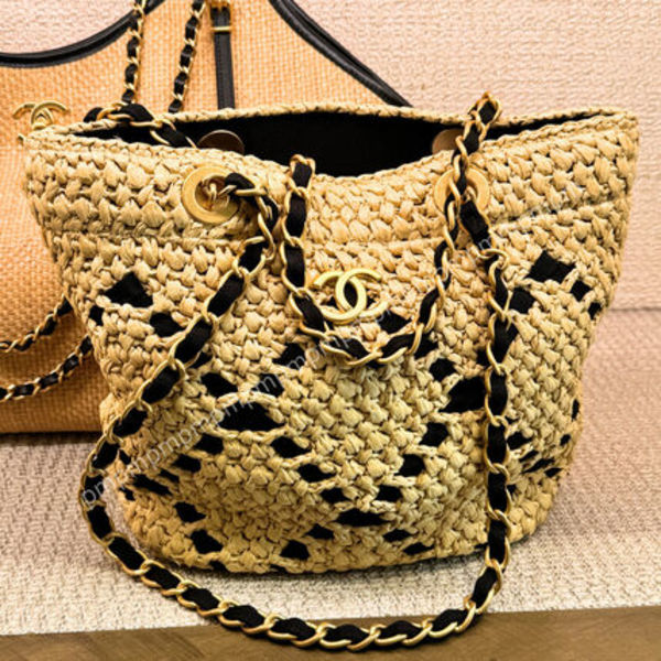 【CHANEL】カゴバッグ チェーンショルダー CCロゴ