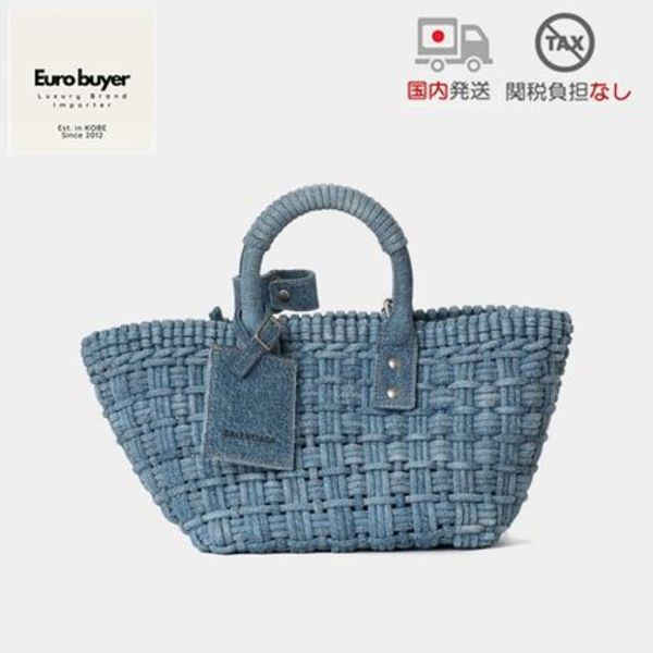 【国内発送】BALENCIAGA 671342 ビストロ XS かごバッグ デニム