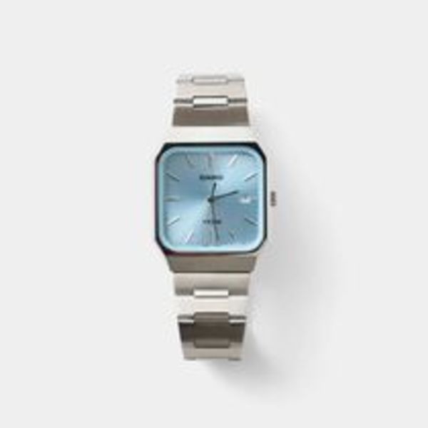 【CASIO】MTP-B185D-2A2 スカイブルー スクエア腕時計