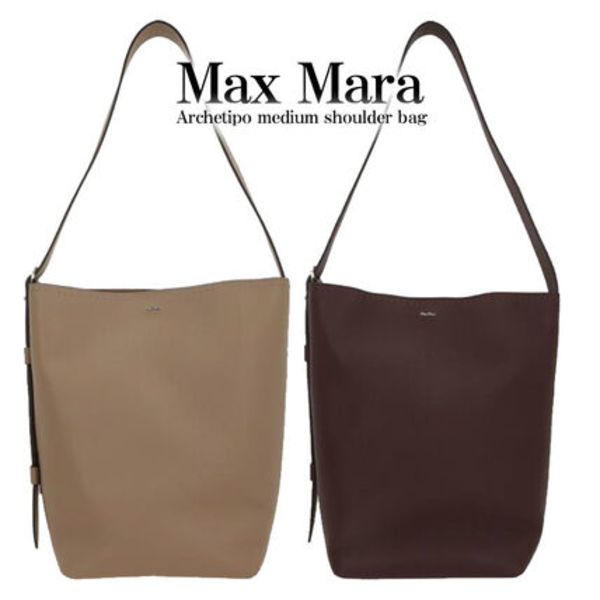 関送込【MAX MARA】ARCHETIPO2 レザー ショッピング バッグ
