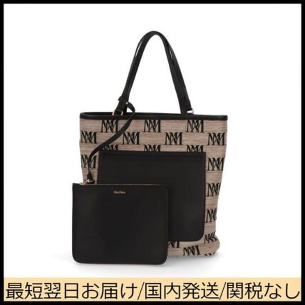 Max Mara トートバッグ ベージュ系×ブラック 14511042