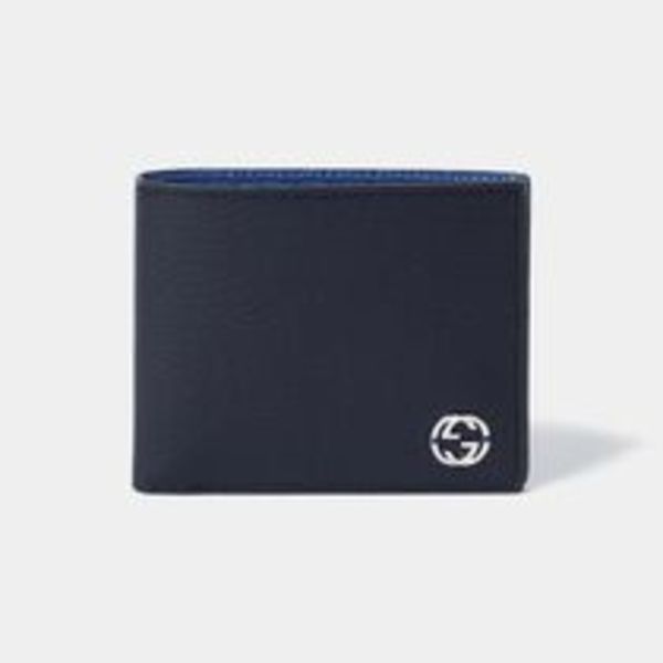 (メンズ)GUCCI バイカラー 二つ折り財布