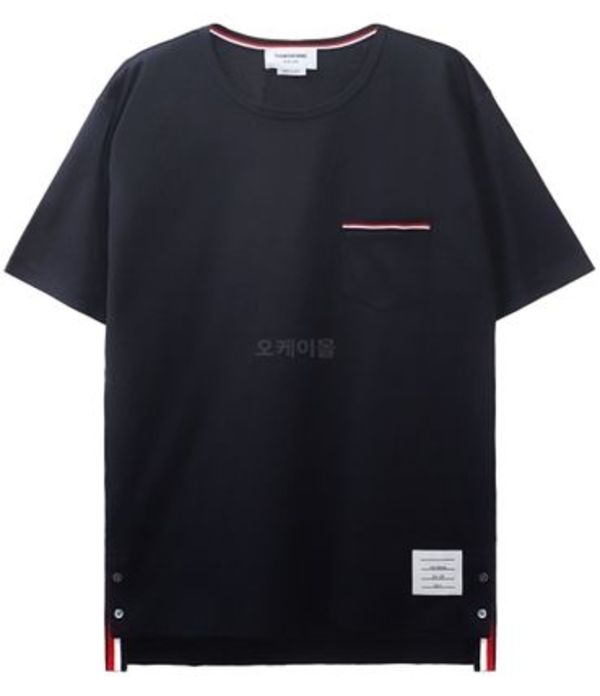 Thom Browne|SHORT-SLEEVED ROUND NECK T-SHIRTS (RWB    (