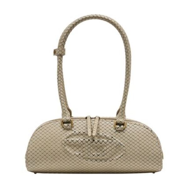 1DR Dome Shoulder Bag - DIESEL - Leather - Beige