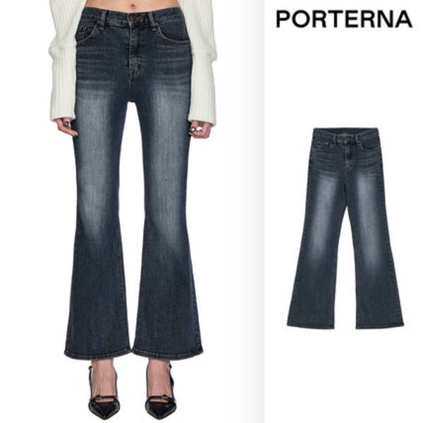【PORTERNA】Dirt washing flared jeans