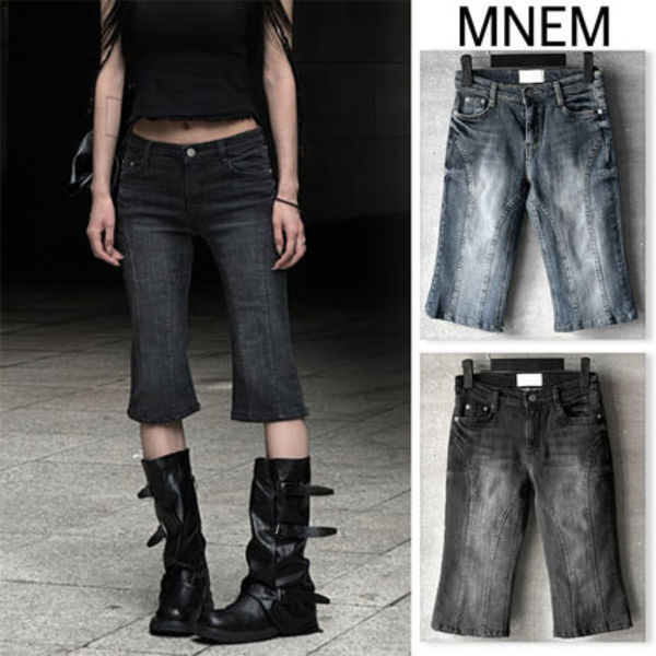 【mnem】Sarah Capri Denim Pants