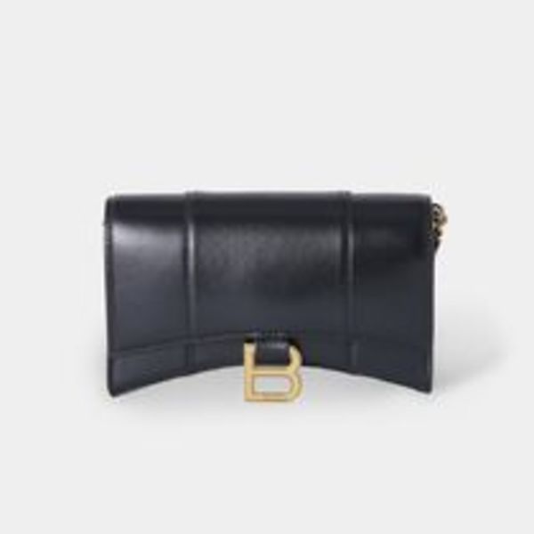 国内発送☆【BALENCIAGA】 HOURGLASS チェーン ミニウォレット