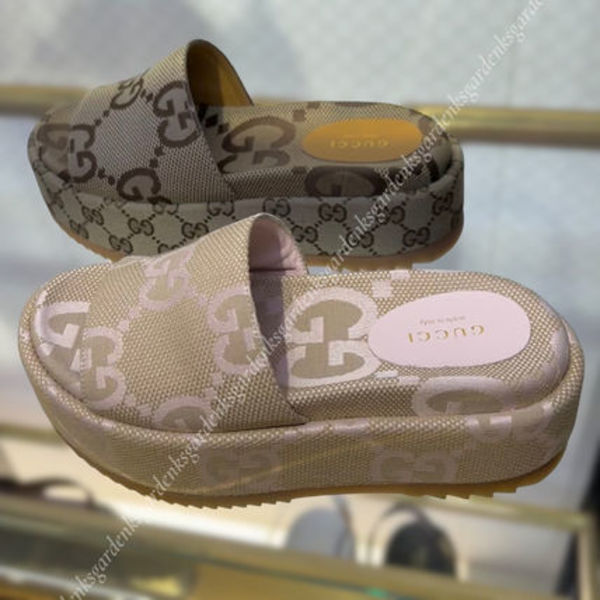 GUCCI★ジャンボGG プラットフォームスライドサンダル★すぐ届く