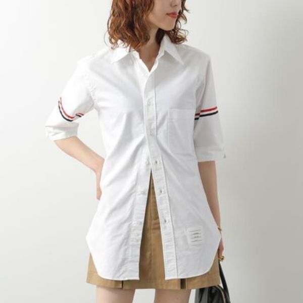 THOM BROWNE シャツ MWS242A-F0313 半袖