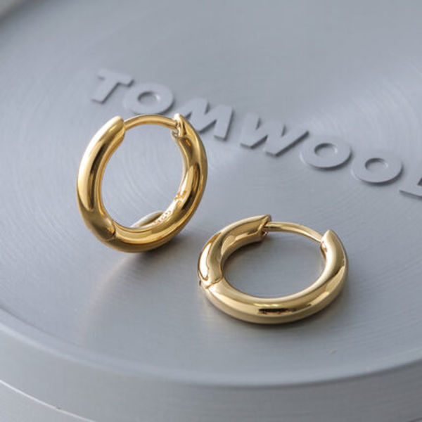 TOMWOOD ピアス E39LSNA01S925 9K Classic Hoop Small Gold