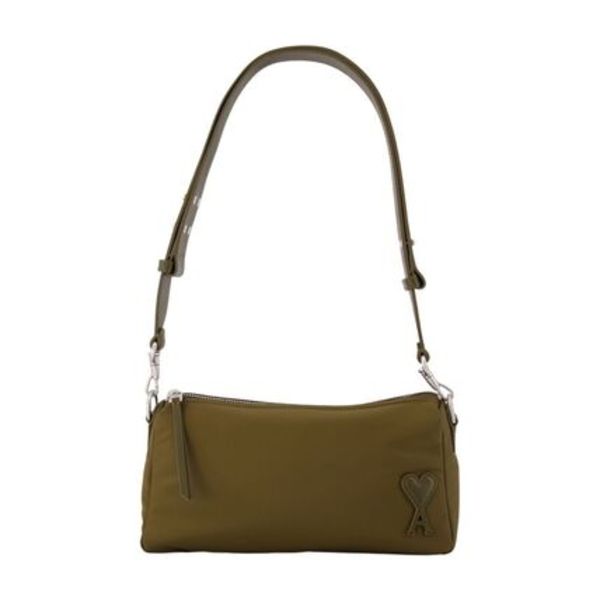 Marcel Shoulder Bag - AMI Paris - Nylon - Khaki