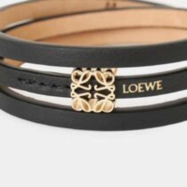 26SS☆LOEWE カーフスキン ツイストバングル ブレスレット