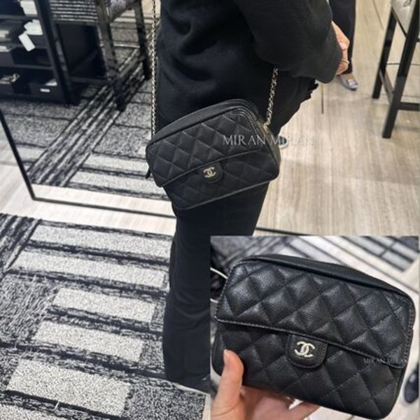 【CHANEL】ターンロック フラップショルダーバッグAP4425 B10583