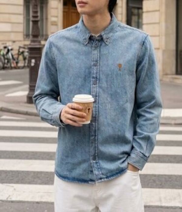 AMI|DENIM JACKETS (USH786 DE0056 480)