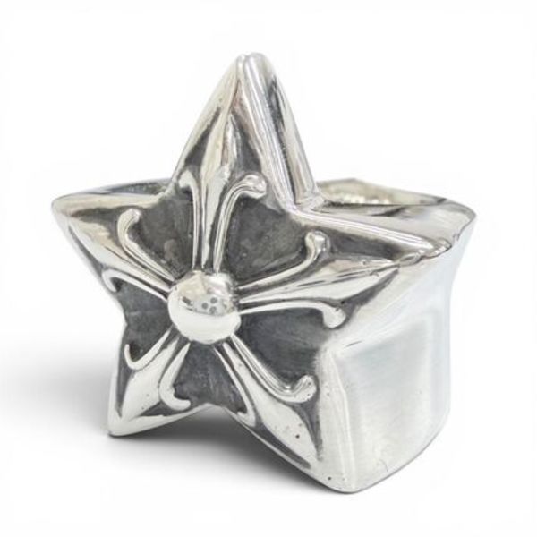 美品 CHROME HEARTS STR LRG ラージスター リング JP17号 925