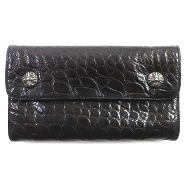 良品 CHROME HEARTS WAVE ウェーブ 長財布 アリゲーター SV925
