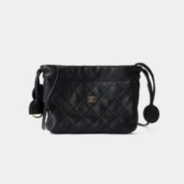 【CHANEL】26S マトラッセ ラムスキン ミニショルダーブラック