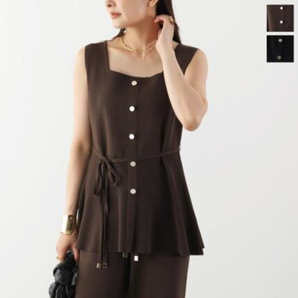TORRAZZO DONNA ニットブラウス 6267-383 2way スクエアネック