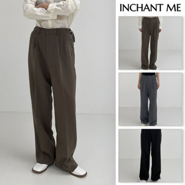 【INCHANT ME】23FW★ [INC MADE] Foreign Bijo Wide Slacks