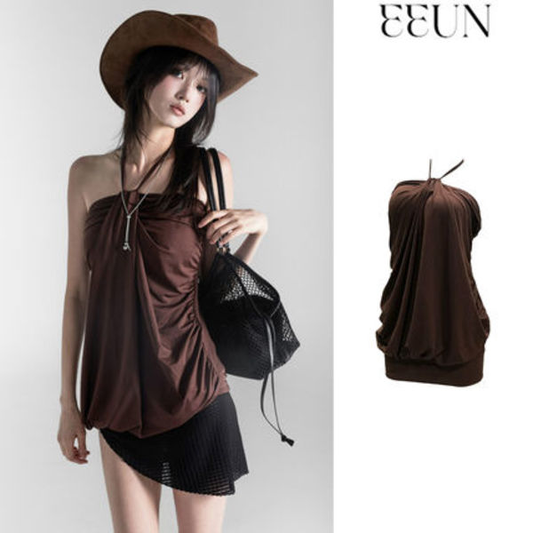 【EEUN】String Mocha Mousse One Piece